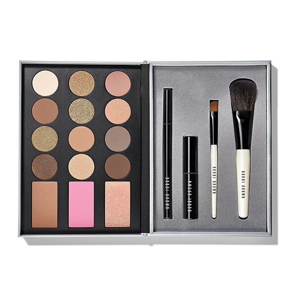 Ready, Set, Party Deluxe Eye & Cheek Palette FH18, Ivory, Pink Copper, Naked, Nearly Nude, Taupe, Glowstruck, Molten, Frappe, Nude Smoke, Chocolate Fizz, Starlight Star, Toasted, Stonestreet, Powder Pink, Calypso, Blackest Black, 7.226in x 5.198in x 1.618in